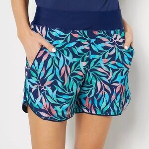 Lands’ End 3” Quick Dry Board Shorts Swim Cover-up with Panty